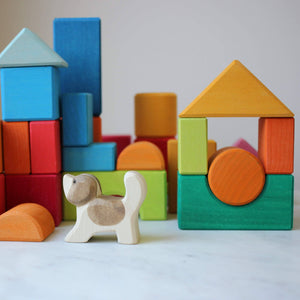 Blocks Geometric Shapes By Gluckskafer with Ostheimer Dog (not included)