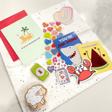 Load image into Gallery viewer, Valentines Gift package with stickers