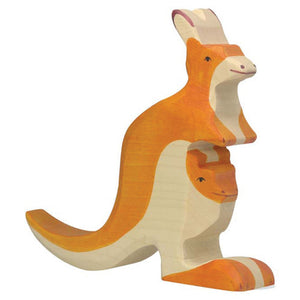 Holztiger - Kangaroo with baby