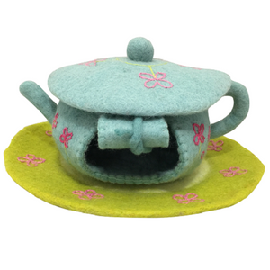 Papoose - Fairy Teapot House With Mat