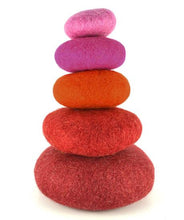 Load image into Gallery viewer, Papoose - Stacking Pebbles Set, Red (5pcs)